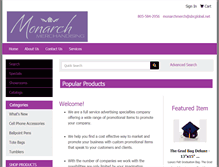 Tablet Screenshot of monarchmerch.com